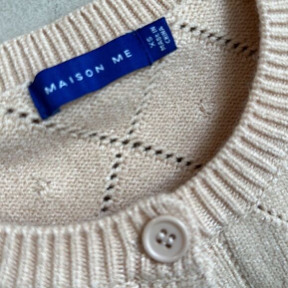 Maison Me Pom Pom Cardigan Sweater XS - Picture 7 of 7